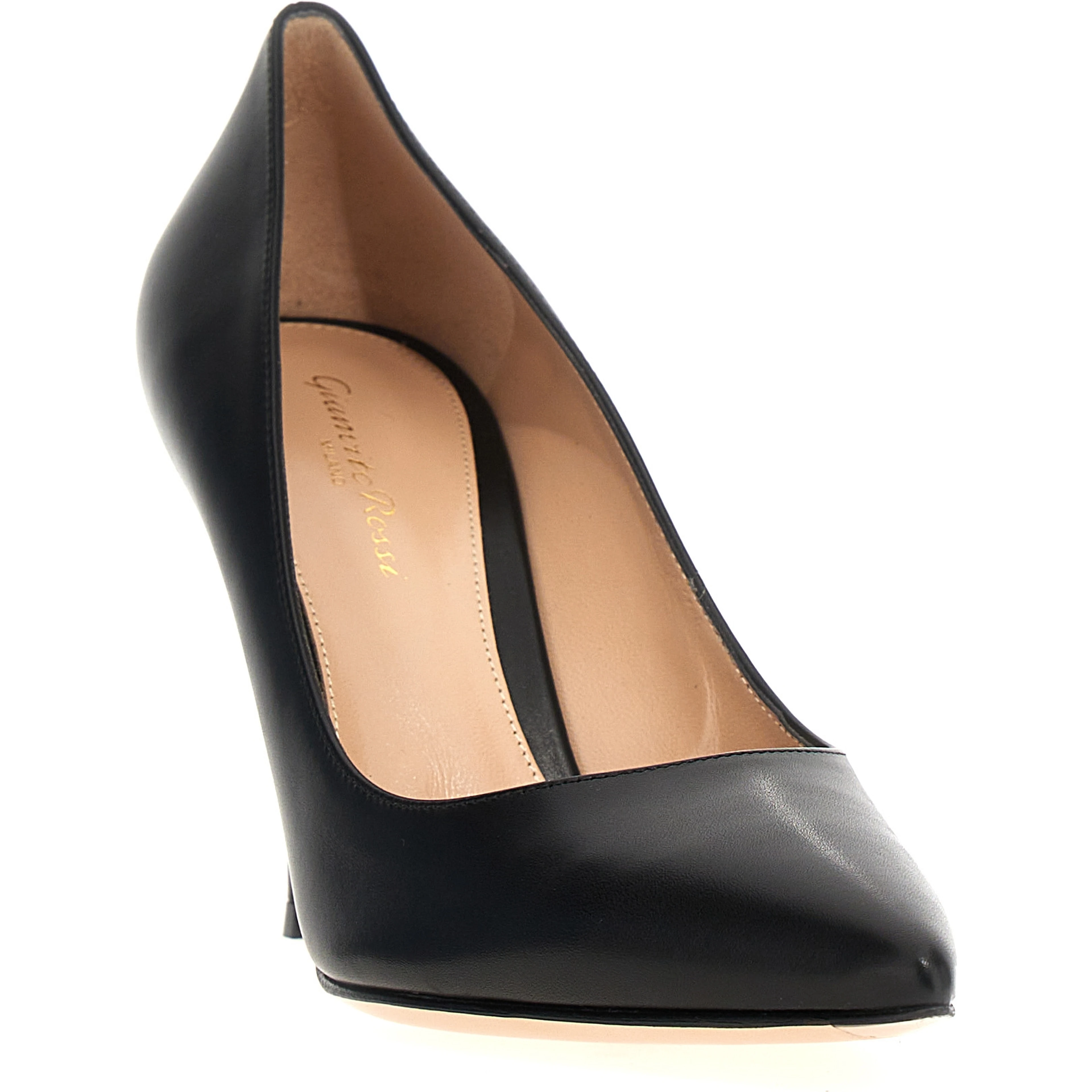 Black Calfskin High Heel Pumps