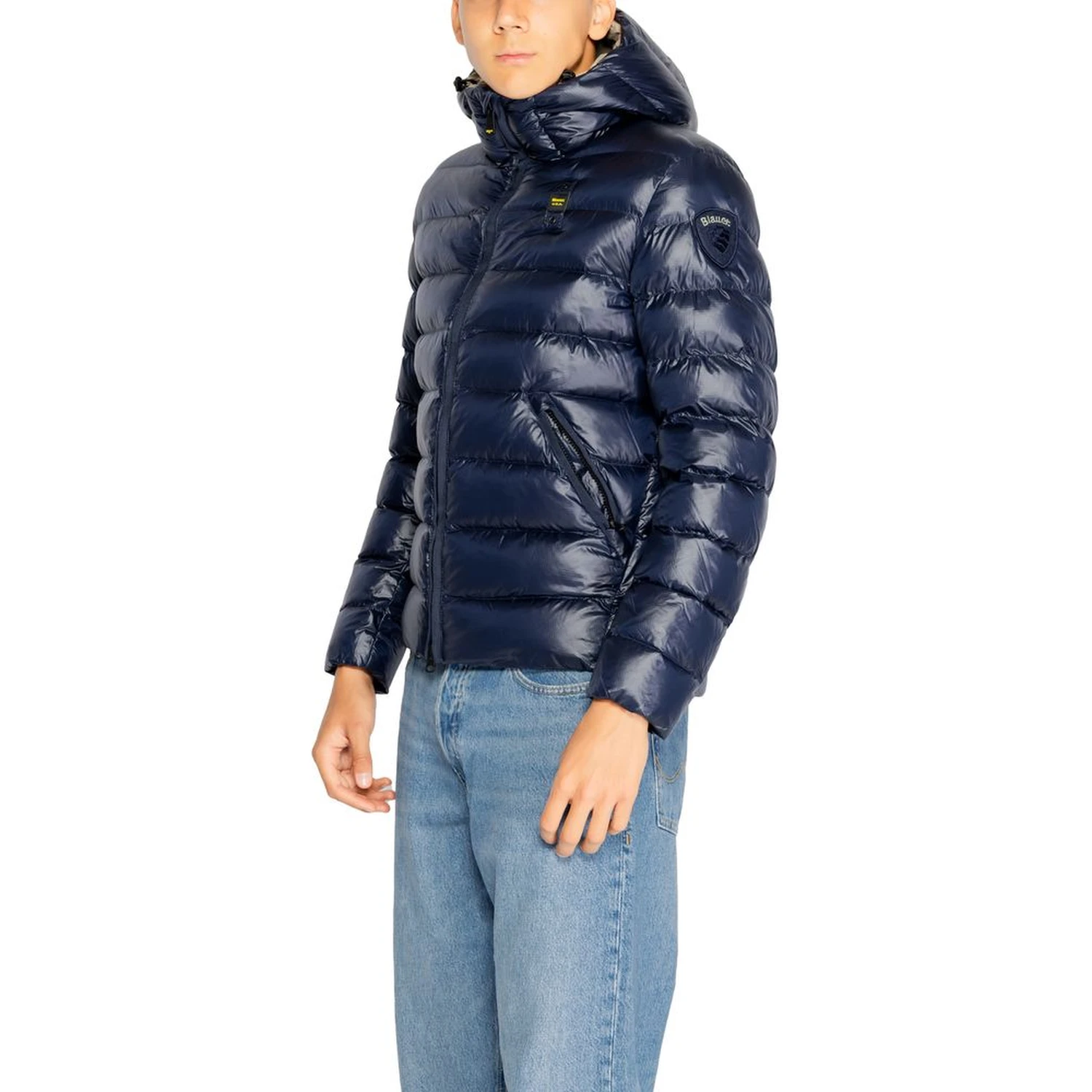 Blue Polyester Shell Jacket
