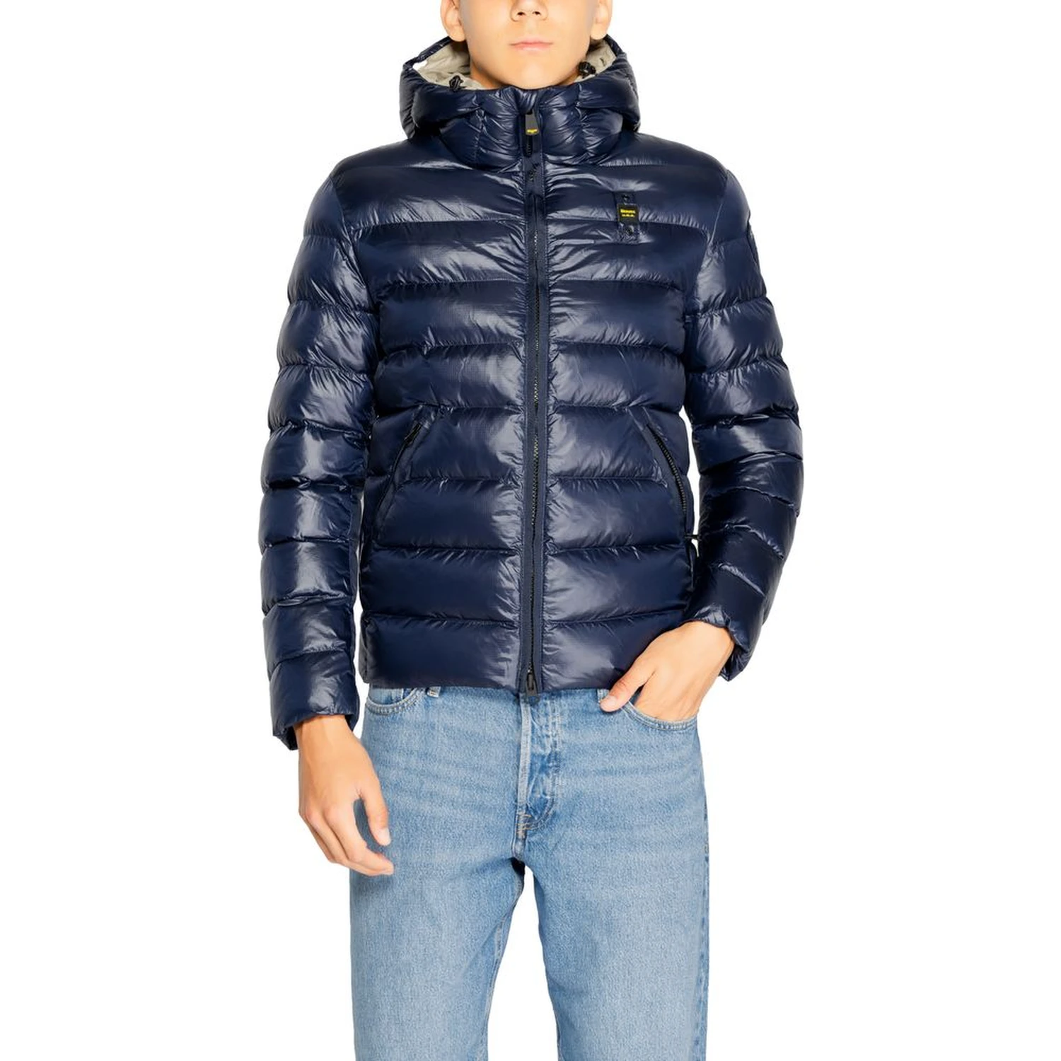 Blue Polyester Shell Jacket
