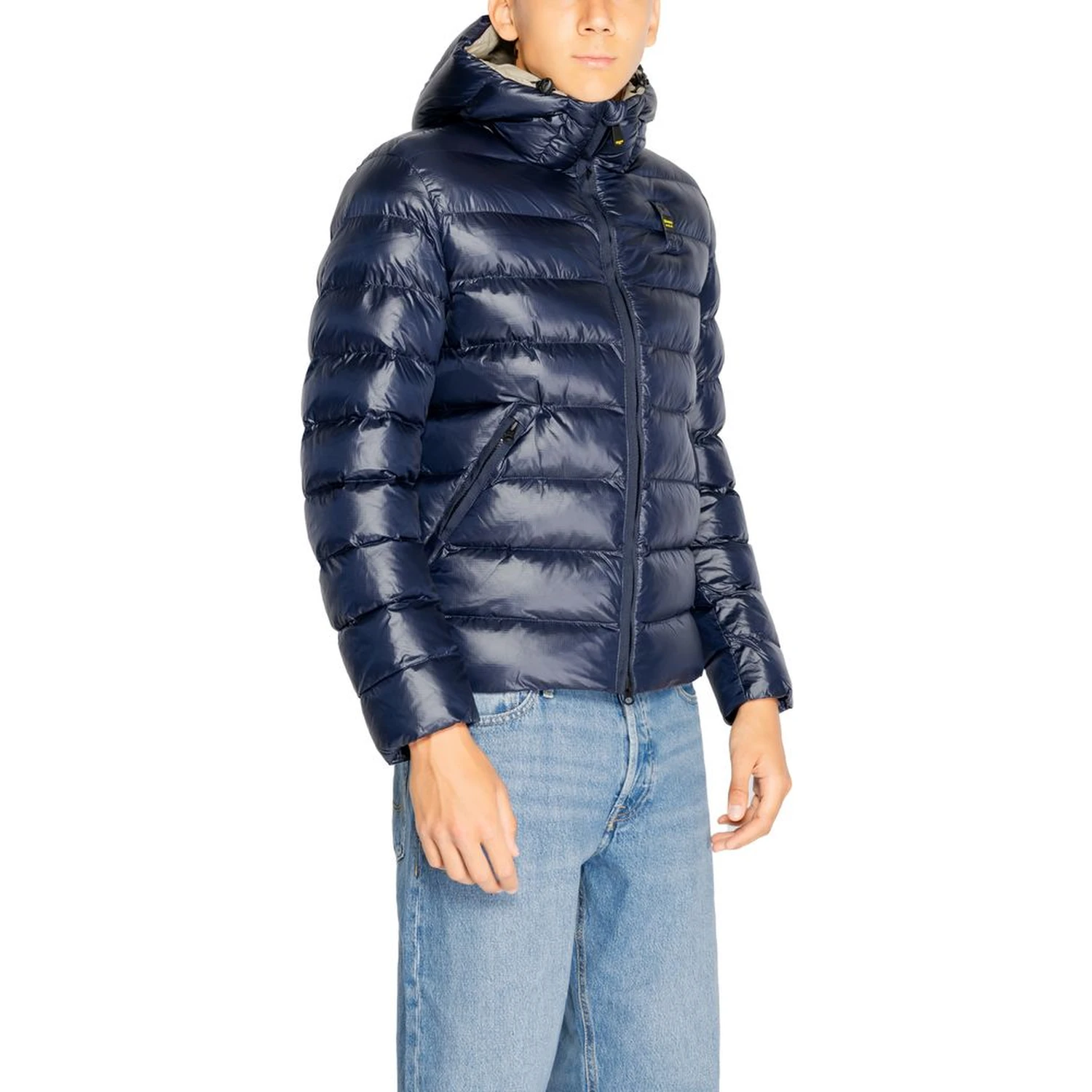 Blue Polyester Shell Jacket