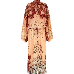 Multicolor Silk Long Dress