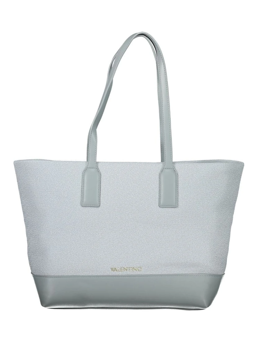 Blue Polyurethane Women's Bag