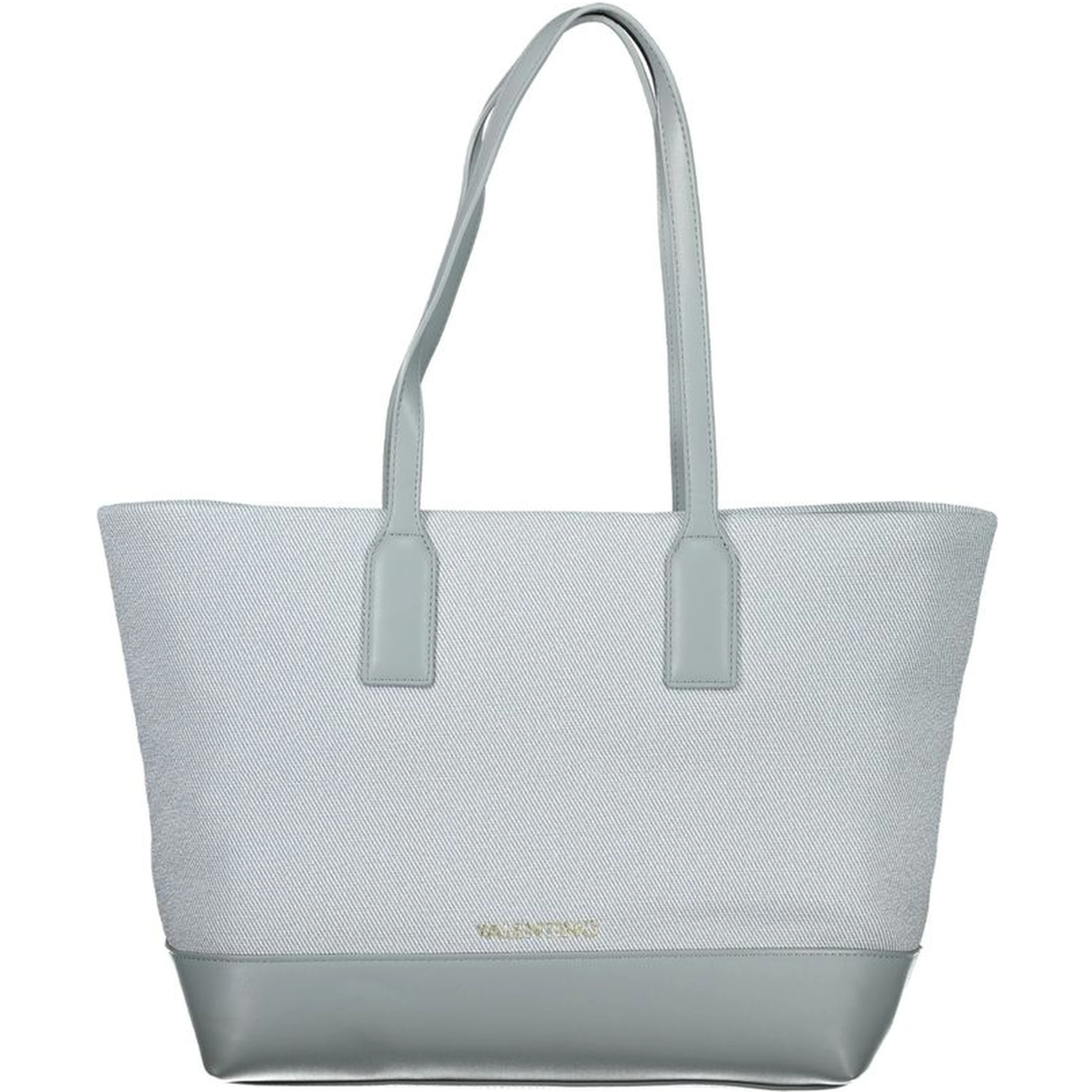 Blue Polyurethane Women's Bag