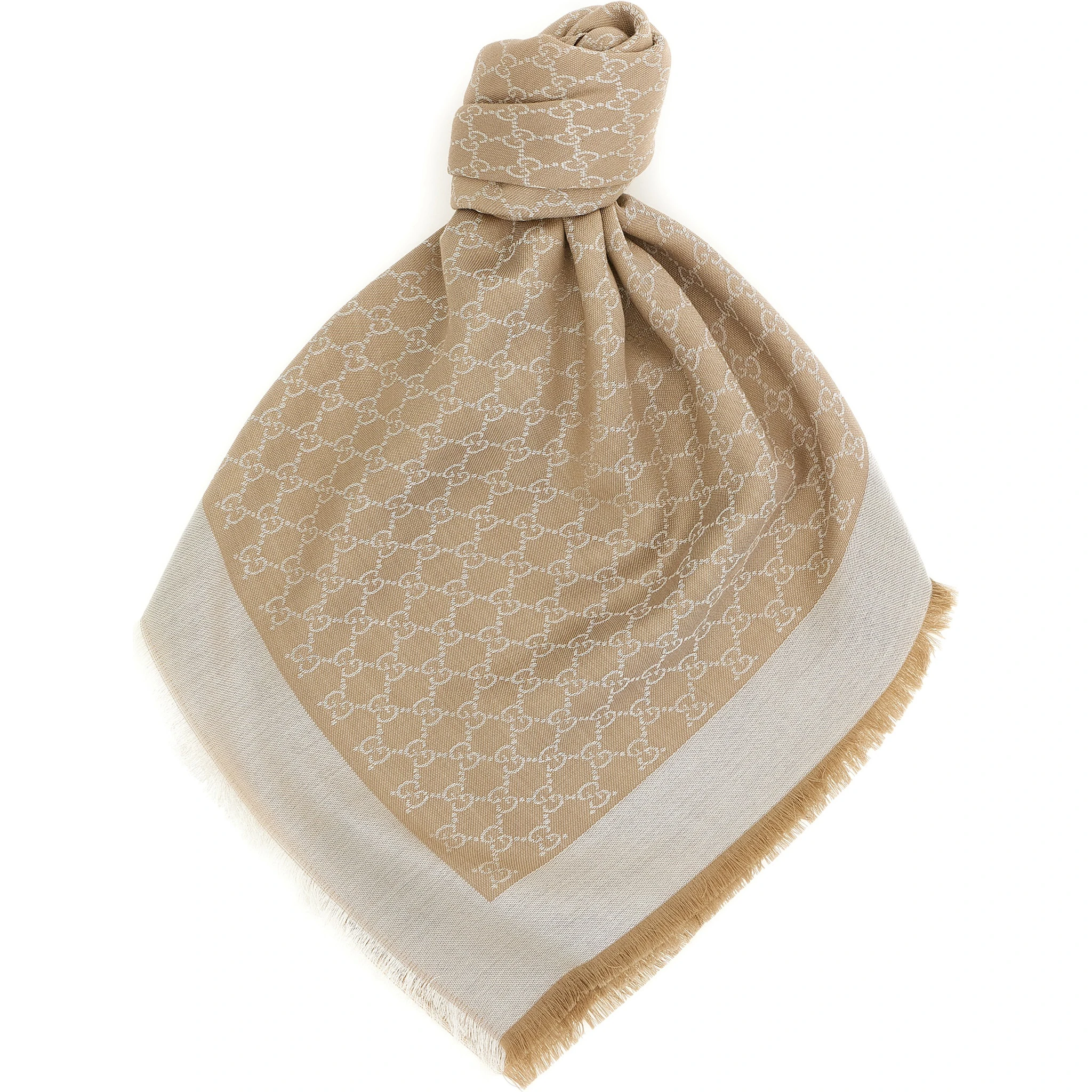 Beige Silk Scarf