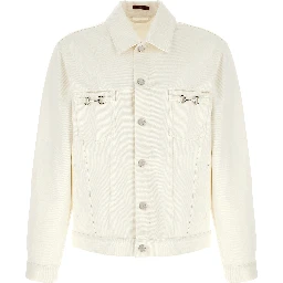 White Cotton Denim Jacket