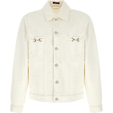 White Cotton Denim Jacket
