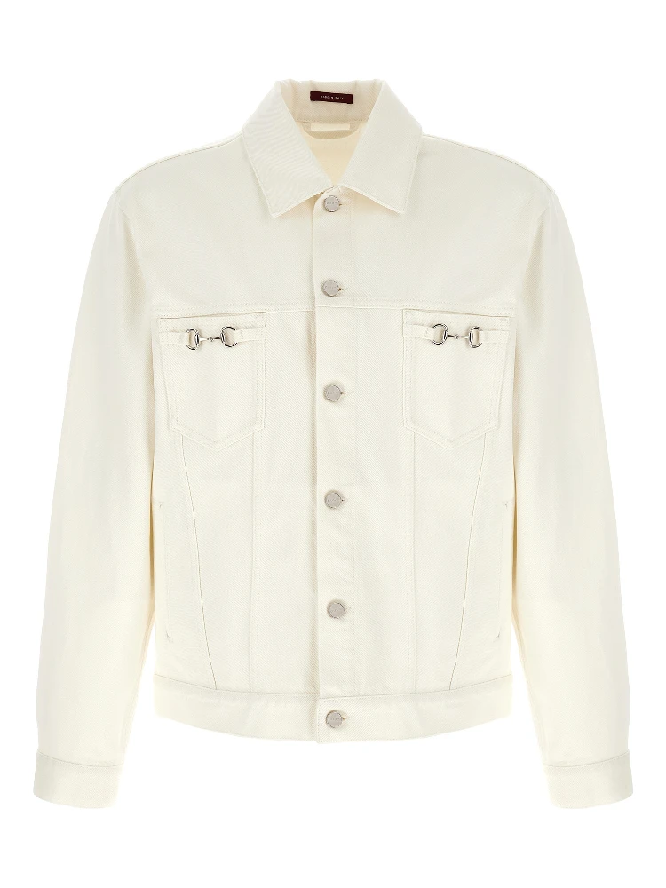 White Cotton Denim Jacket