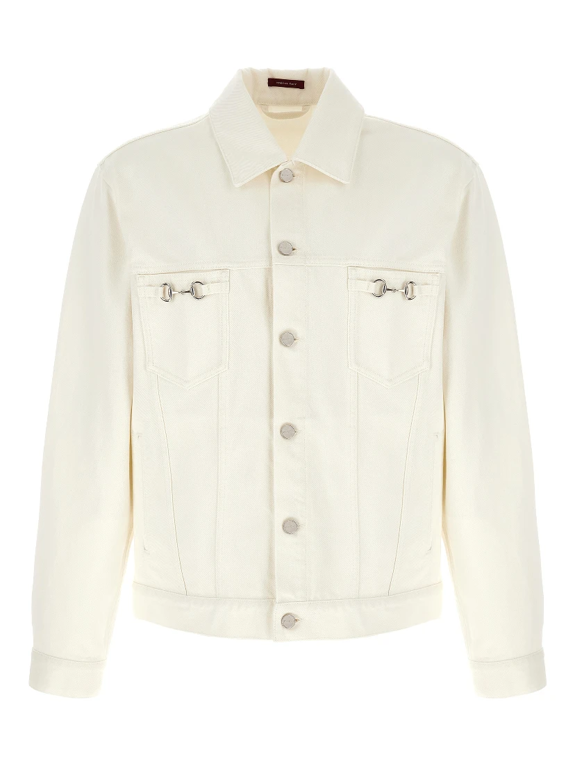 White Cotton Denim Jacket