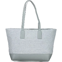 Blue Polyurethane Women's Bag