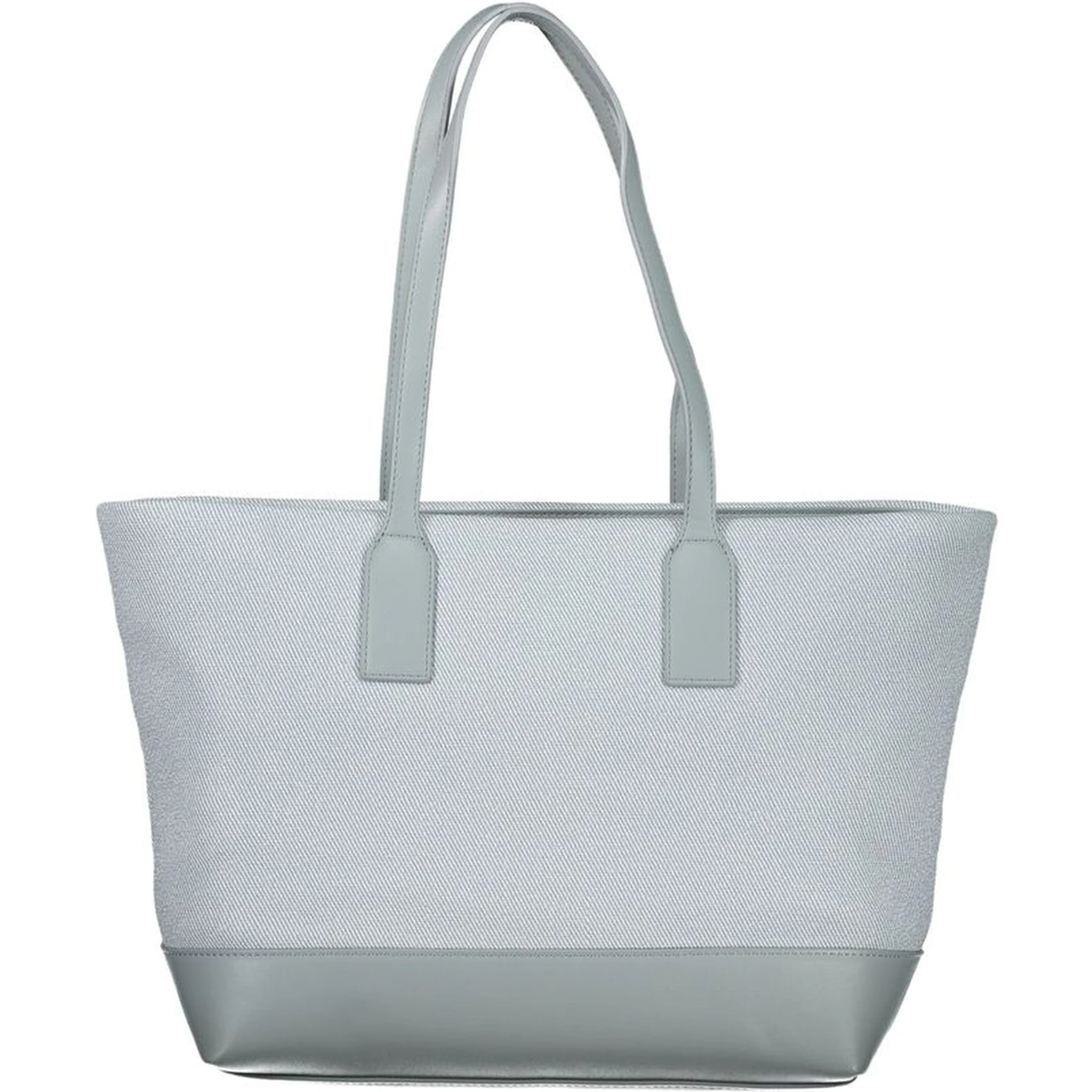 Blue Polyurethane Women's Bag