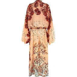 Multicolor Silk Long Dress