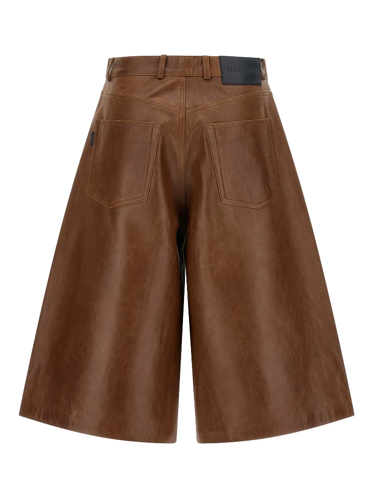 Brown Lambskin Bermuda Shorts alternative