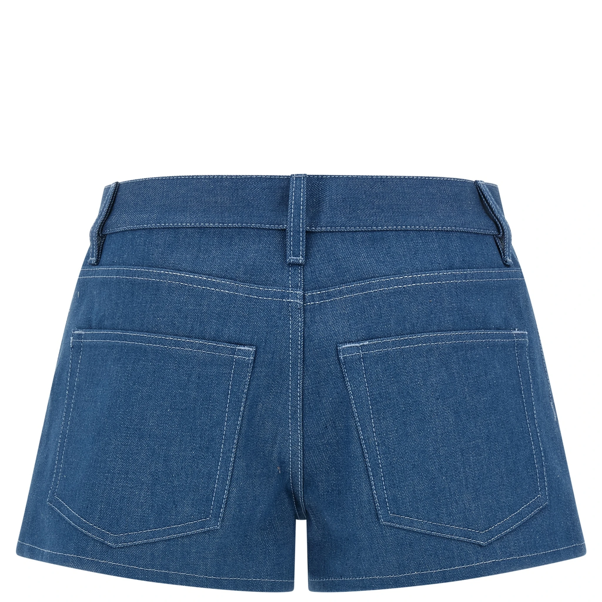 Blue Cotton Bermuda Shorts