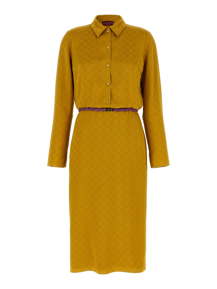 Bicolor Viscose Midi Dress