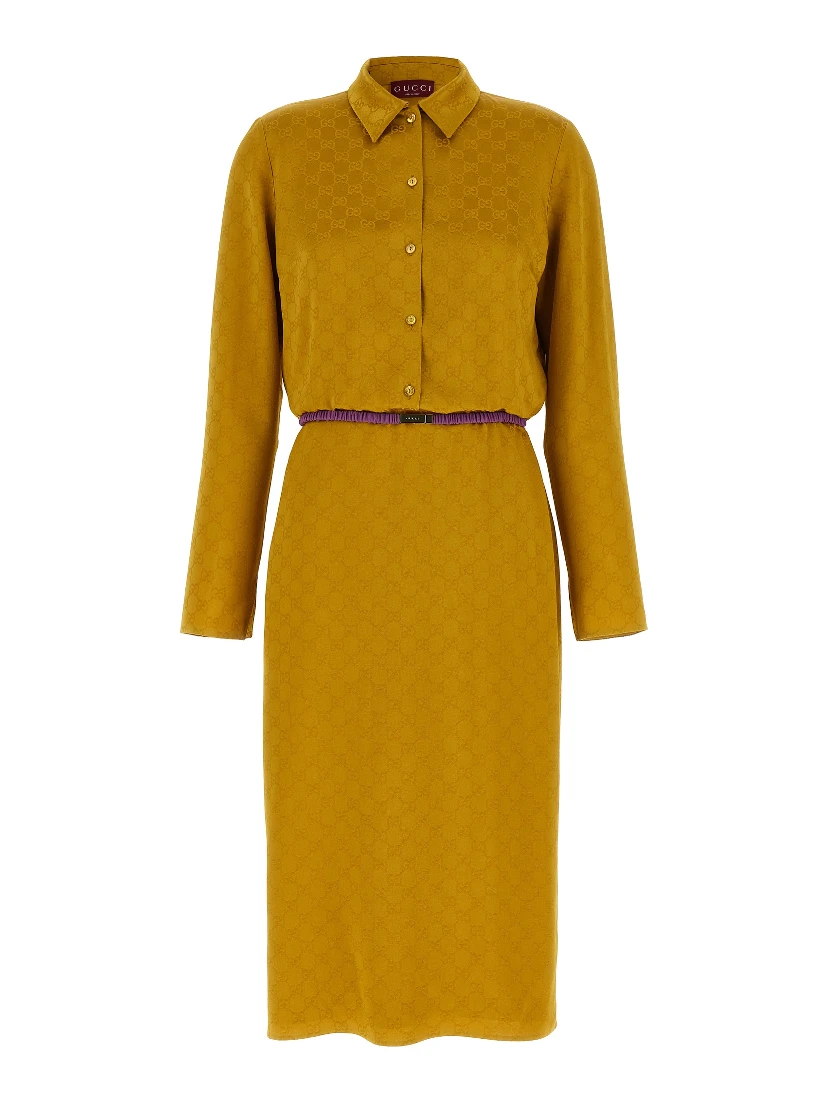 Bicolor Viscose Midi Dress