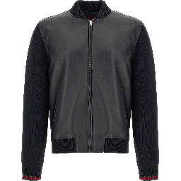 Blue Lamb Leather Leather Jacket