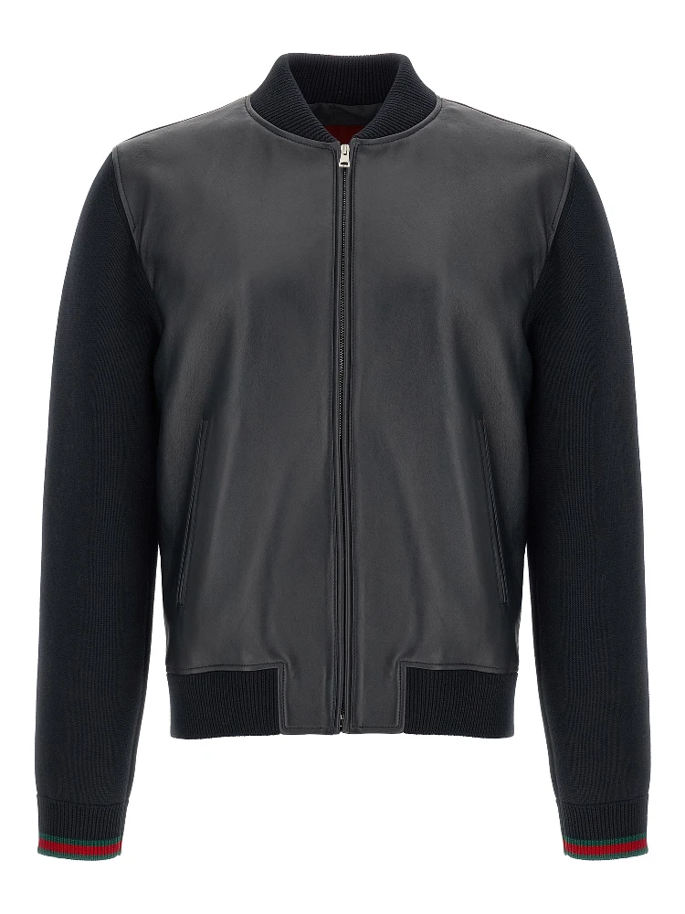 Blue Lamb Leather Leather Jacket