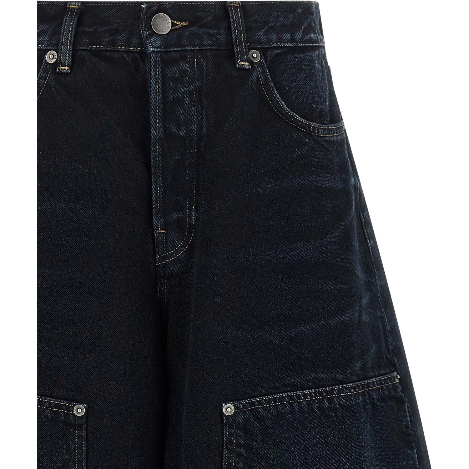 Blue Cotton Bermuda Shorts