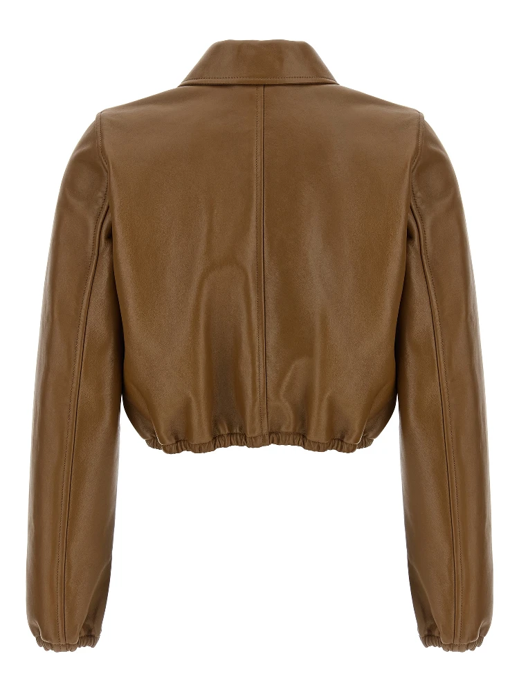 Beige Lamb Leather Leather Jacket alternative