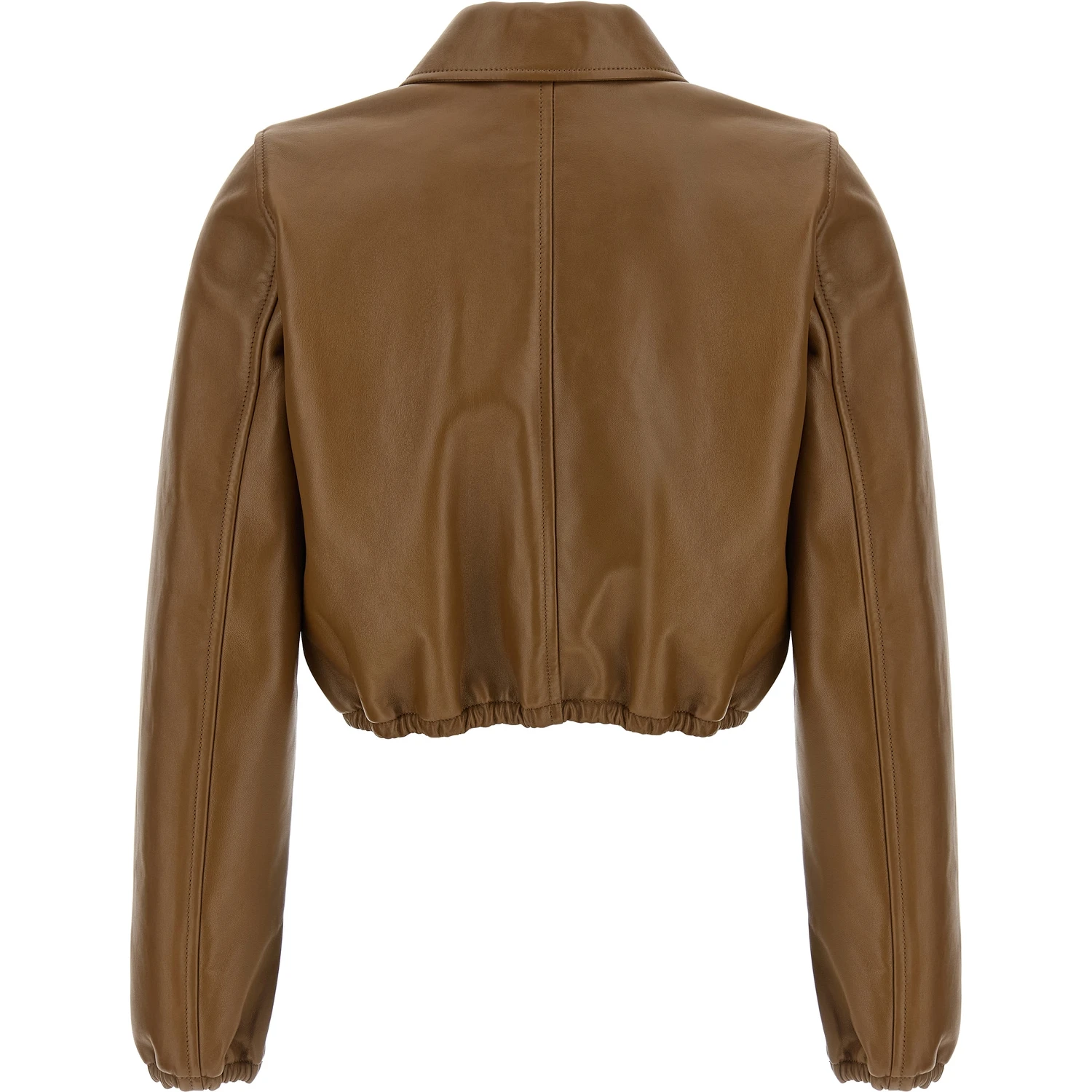 Beige Lamb Leather Leather Jacket