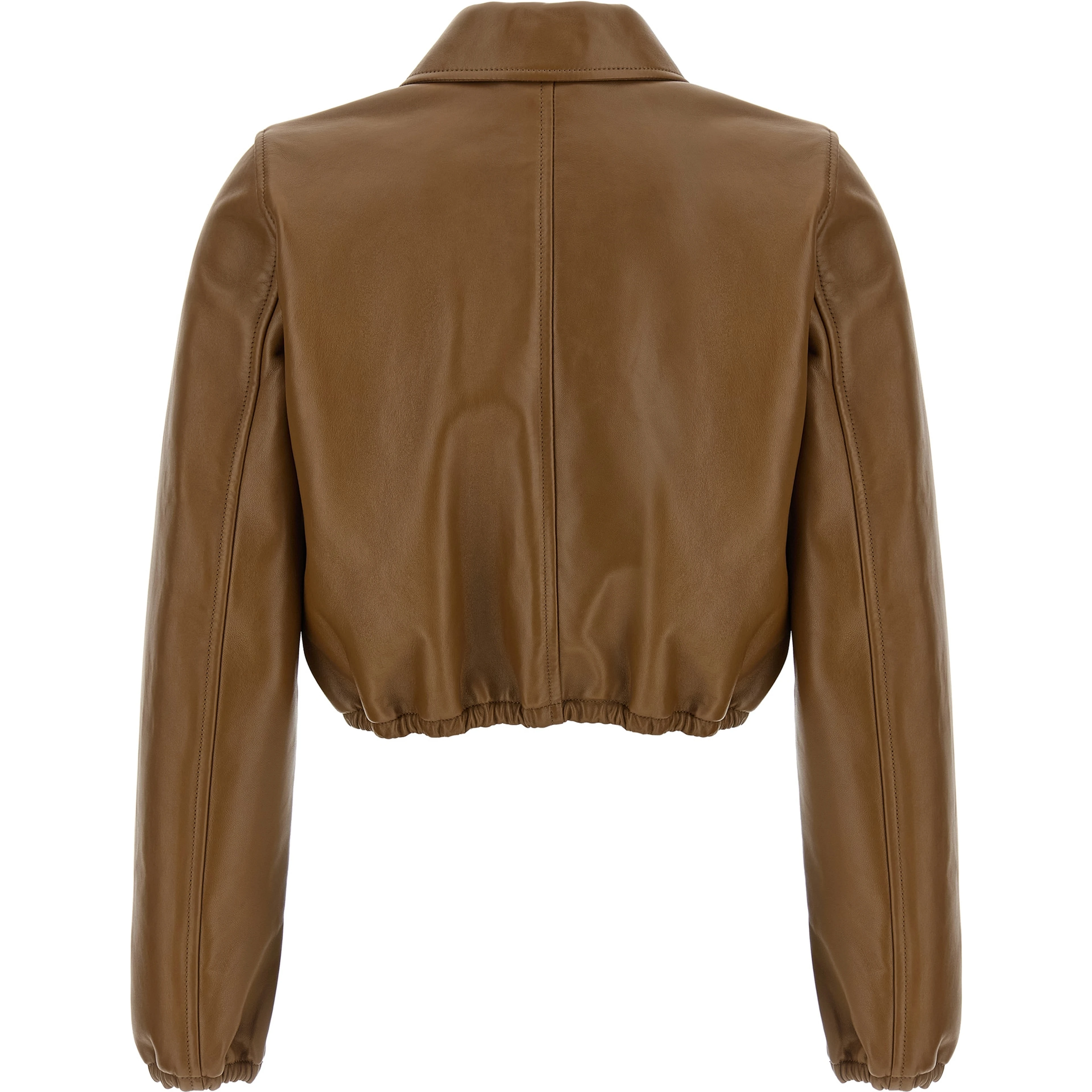 Beige Lamb Leather Leather Jacket