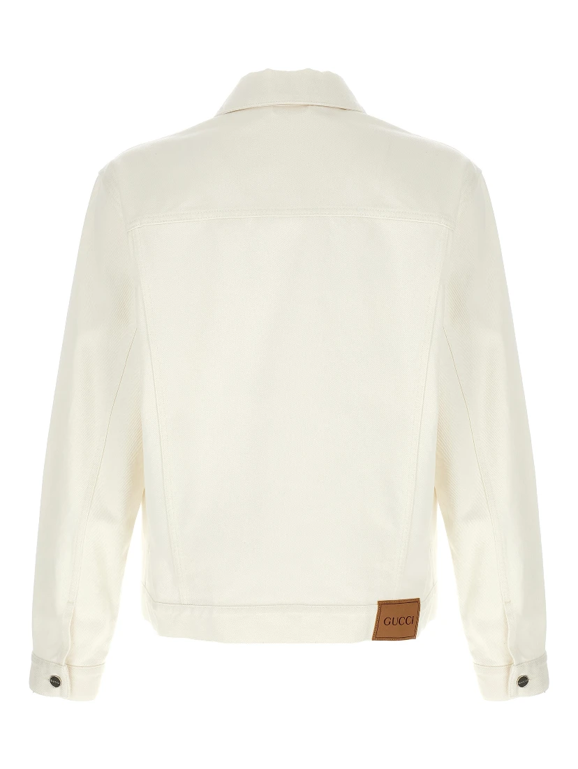 White Cotton Denim Jacket