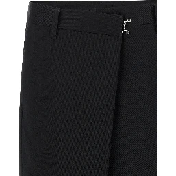 Black Cotton Bermuda Shorts