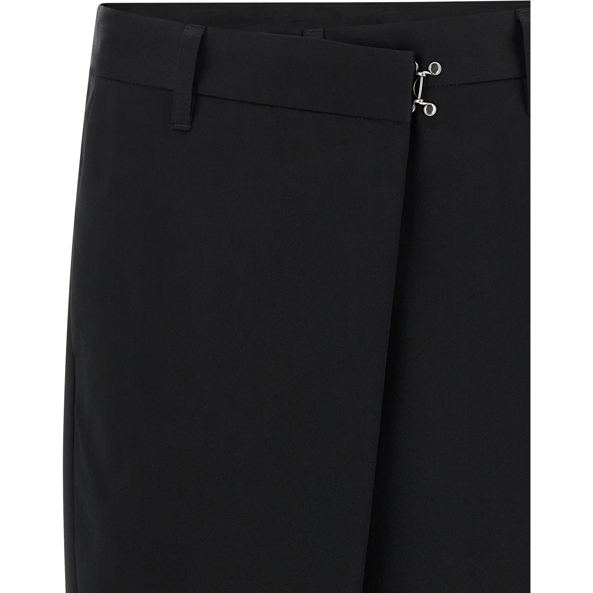 Black Cotton Bermuda Shorts