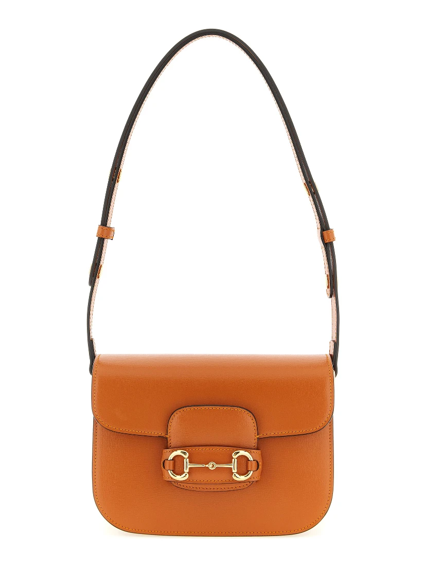Orange Calfskin Shoulder Bag
