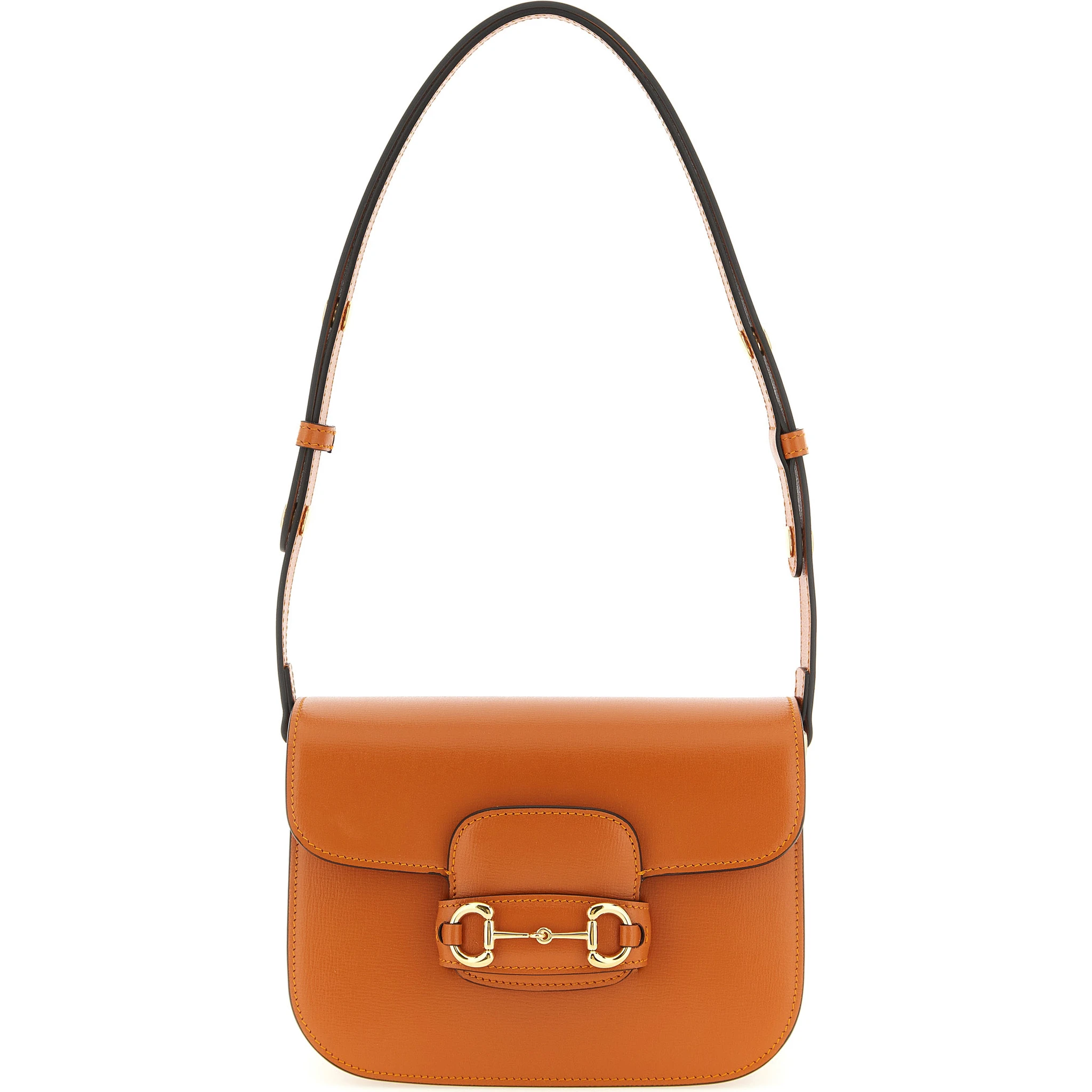 Orange Calfskin Shoulder Bag