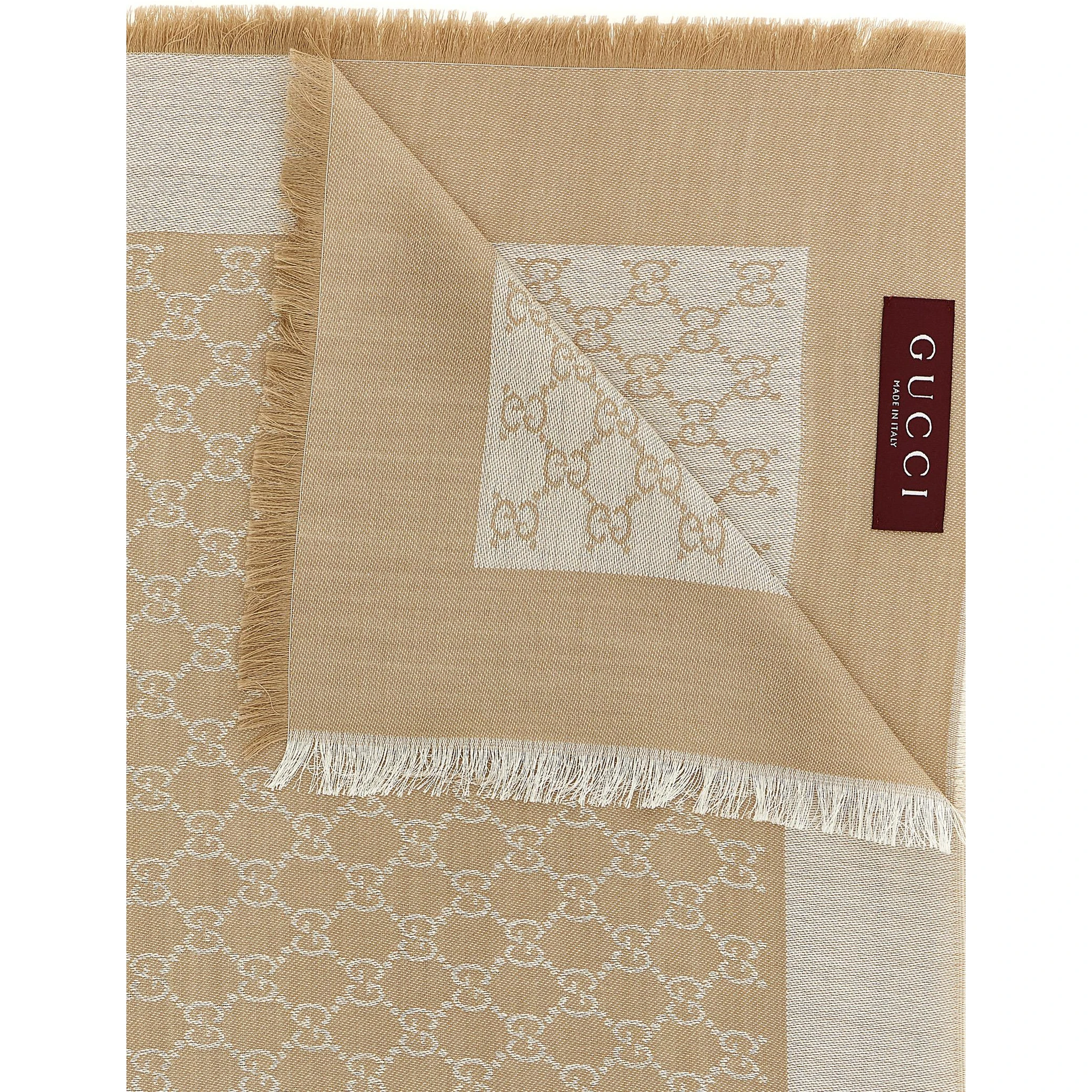 Beige Silk Scarf