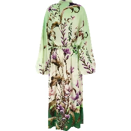 Bicolor Silk Long Dress