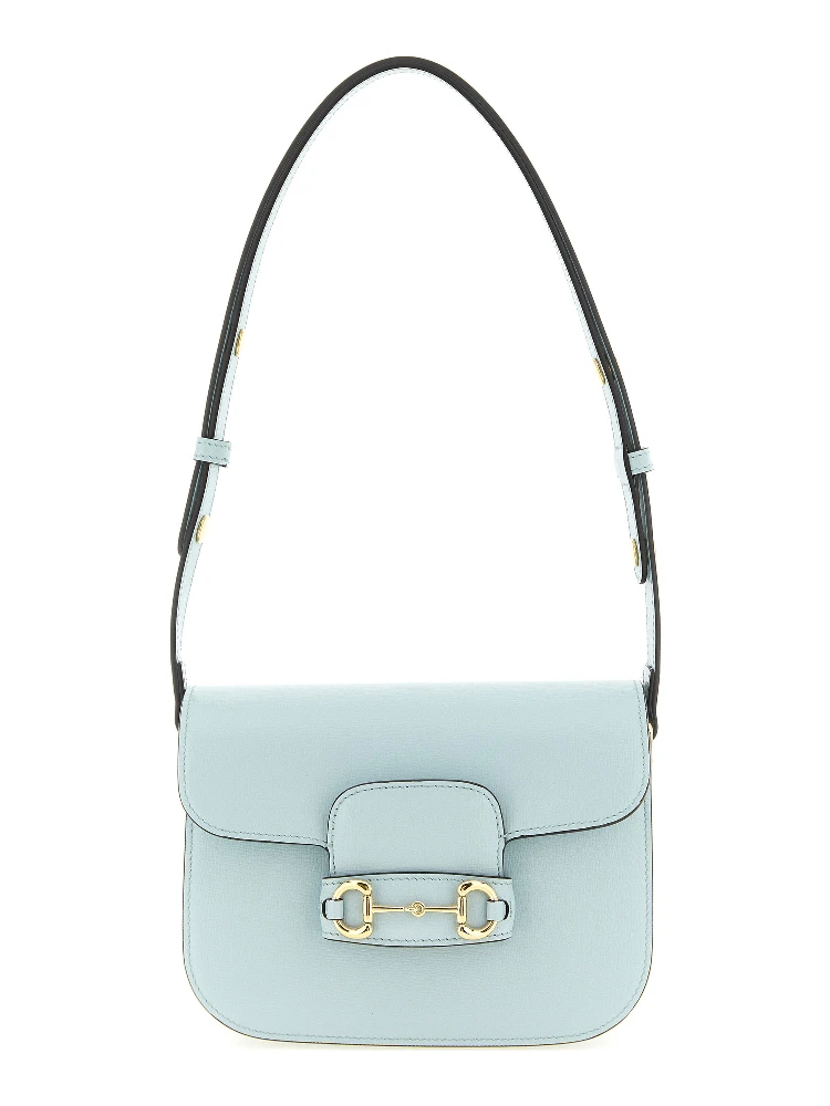 Blue Calfskin Shoulder Bag