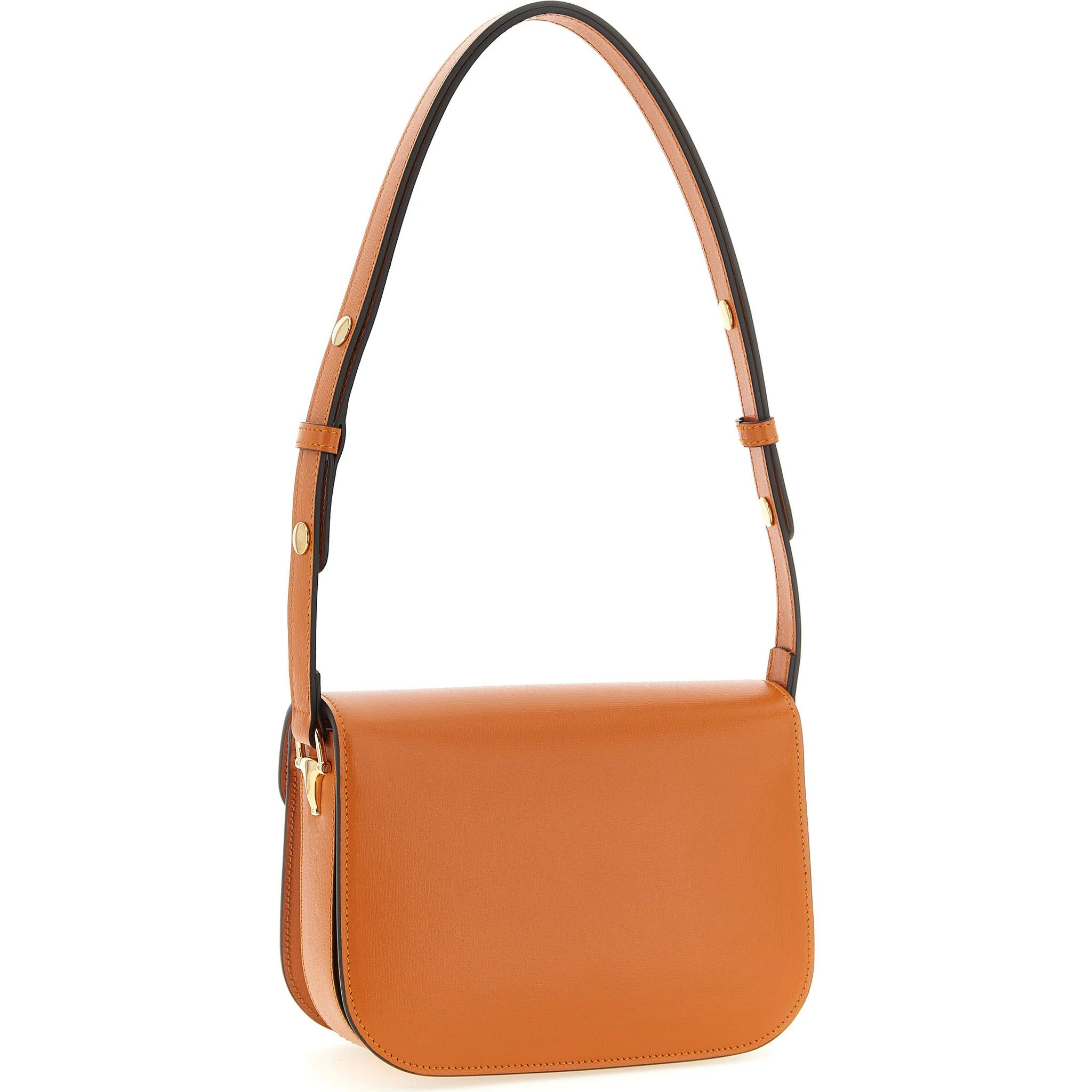 Orange Calfskin Shoulder Bag