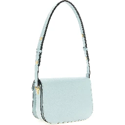 Blue Calfskin Shoulder Bag