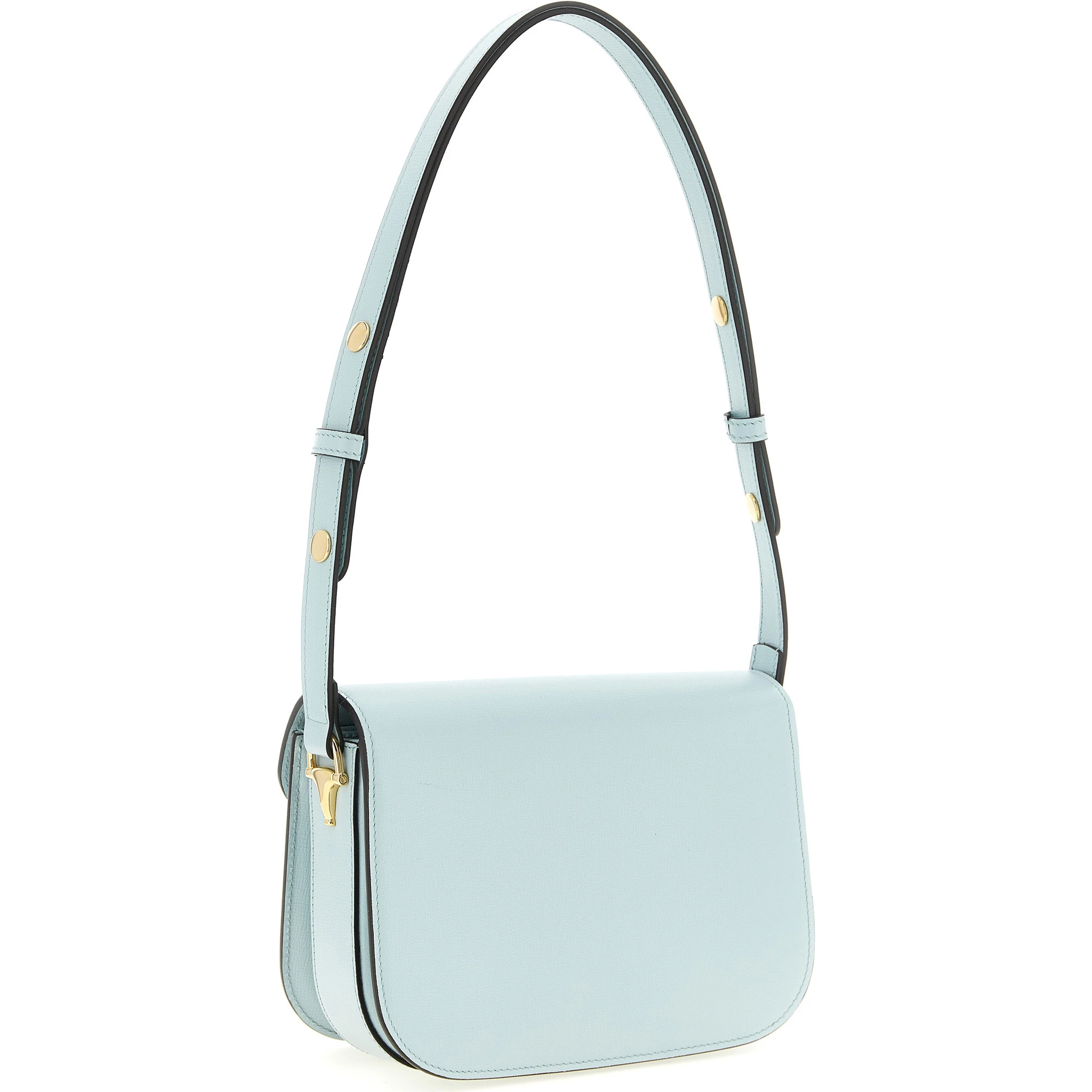 Blue Calfskin Shoulder Bag