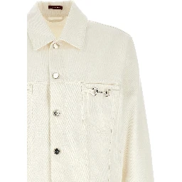 White Cotton Denim Jacket