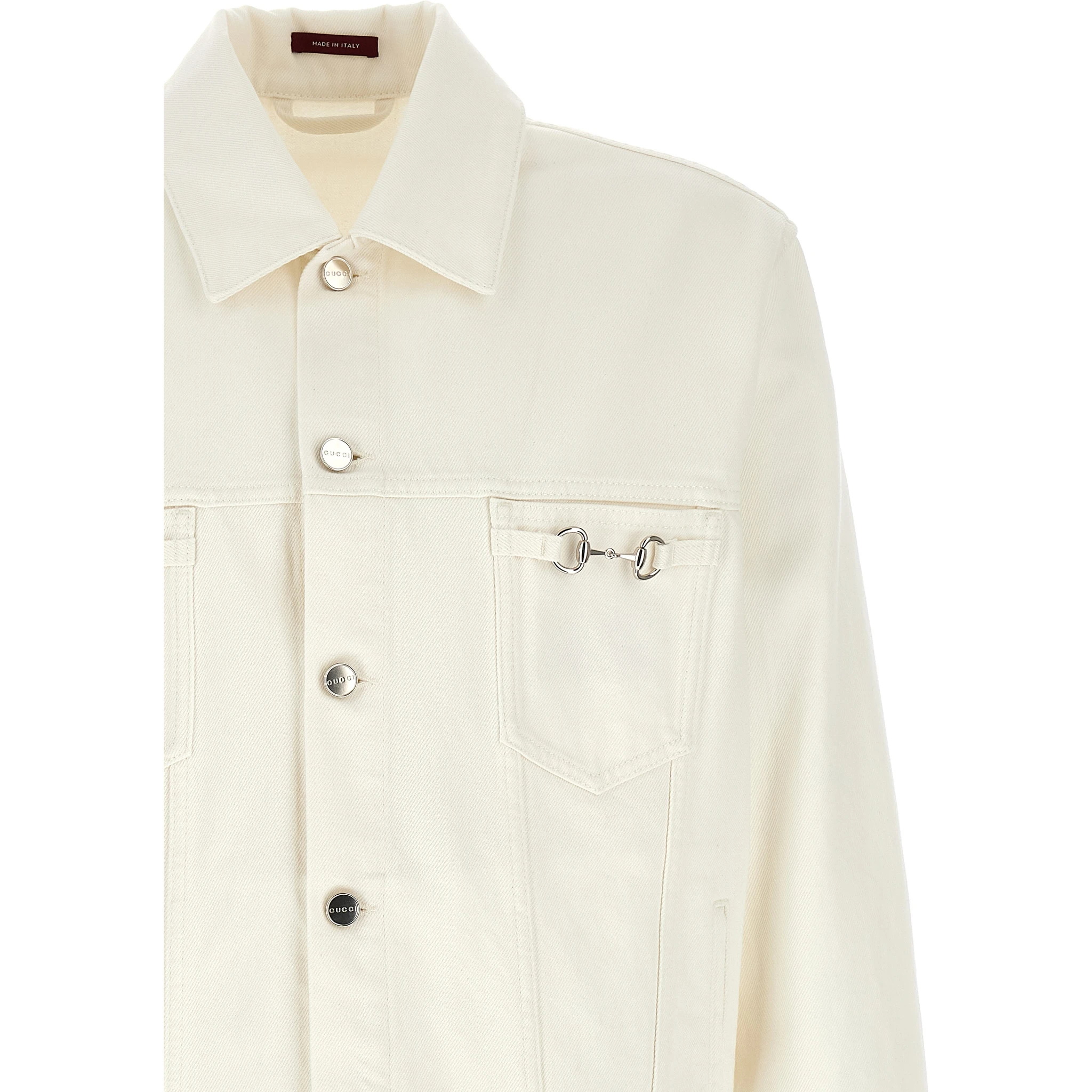 White Cotton Denim Jacket