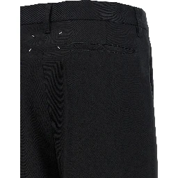 Black Cotton Bermuda Shorts