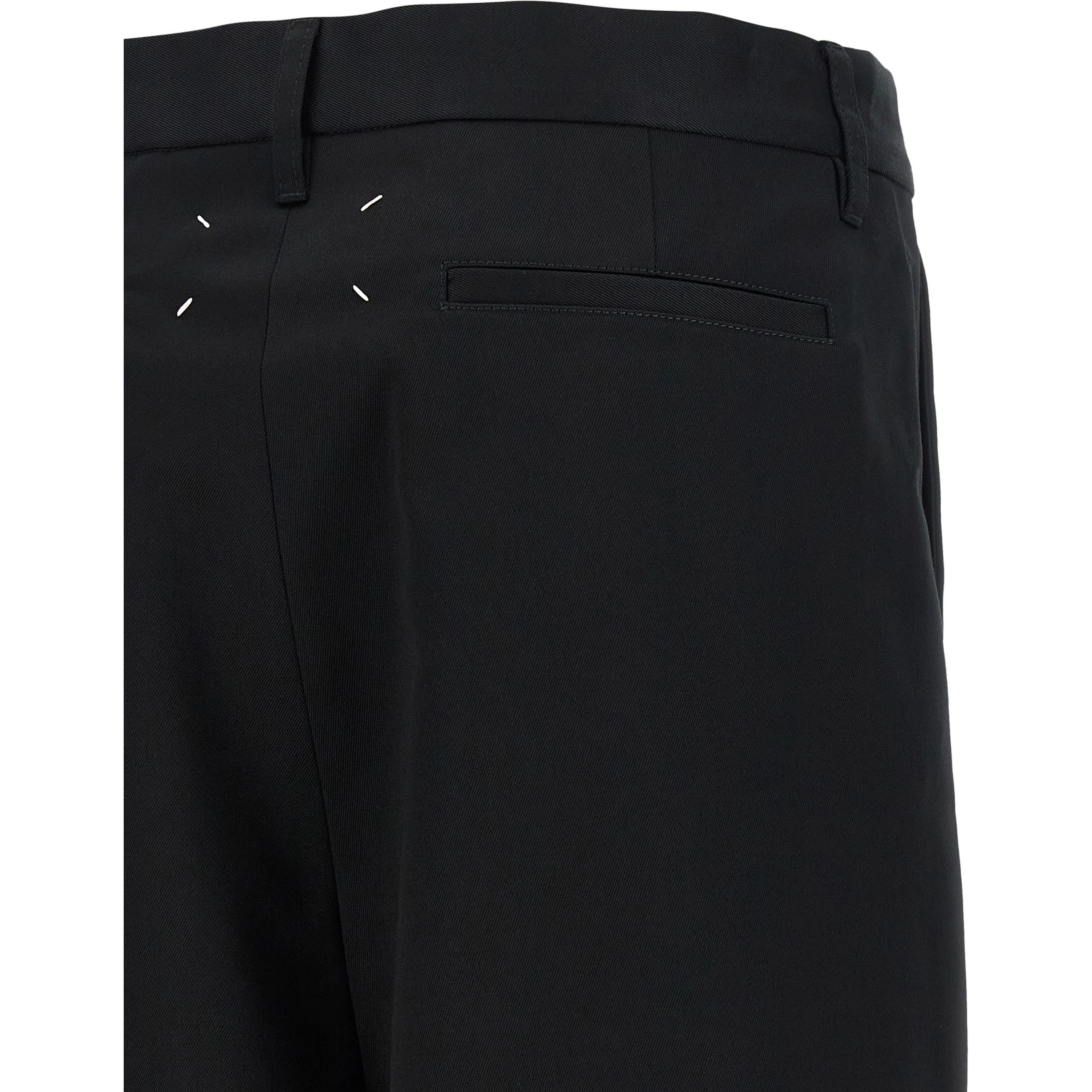 Black Cotton Bermuda Shorts