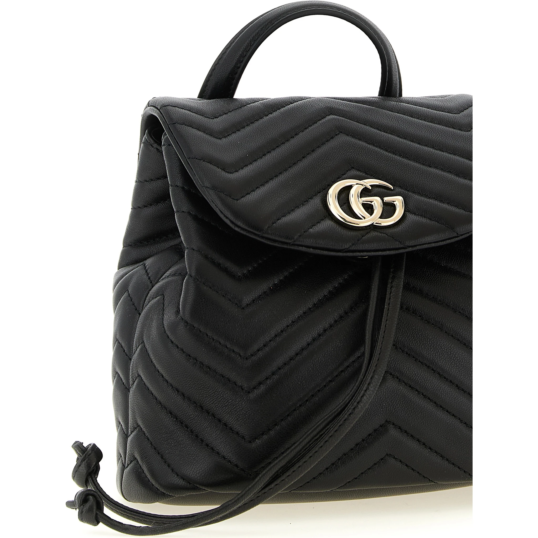 Black Lamb Leather Backpack