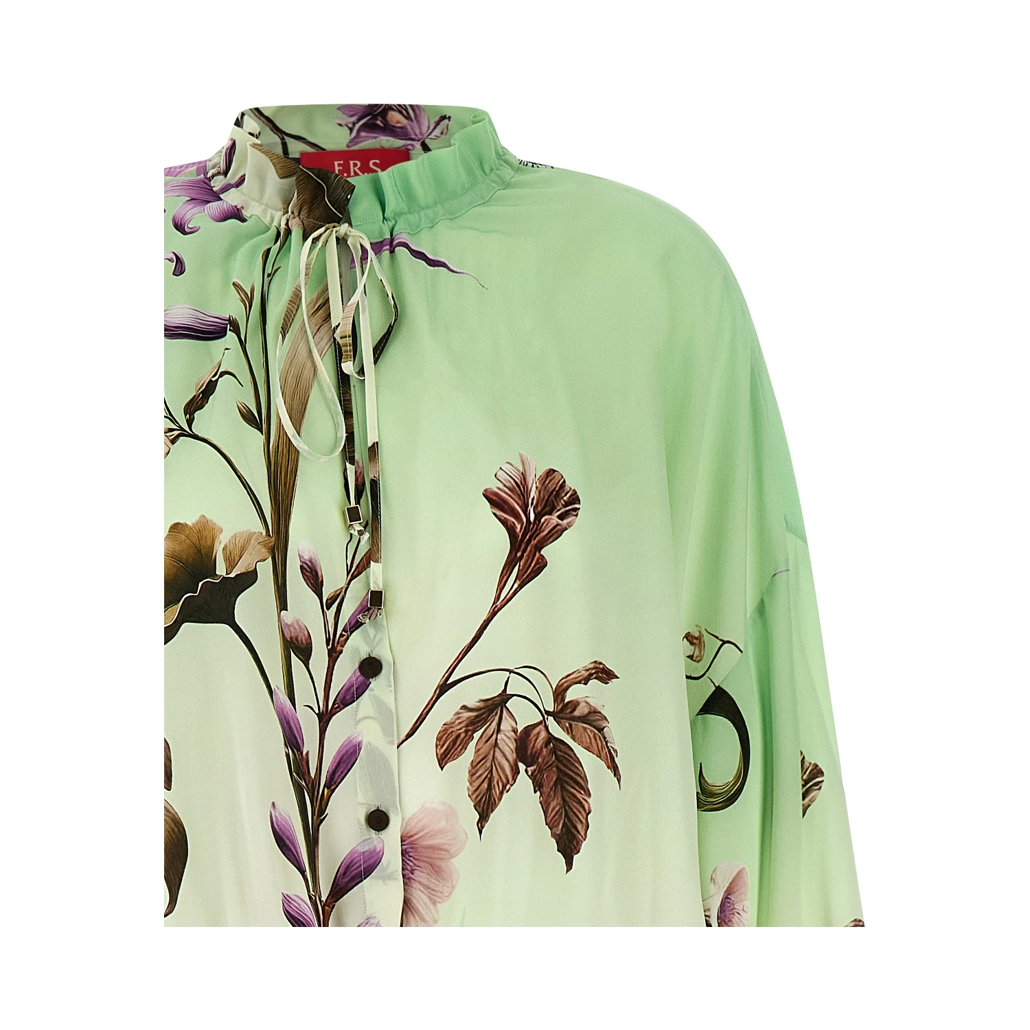 Bicolor Silk Long Dress
