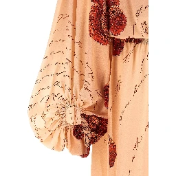 Multicolor Silk Long Dress