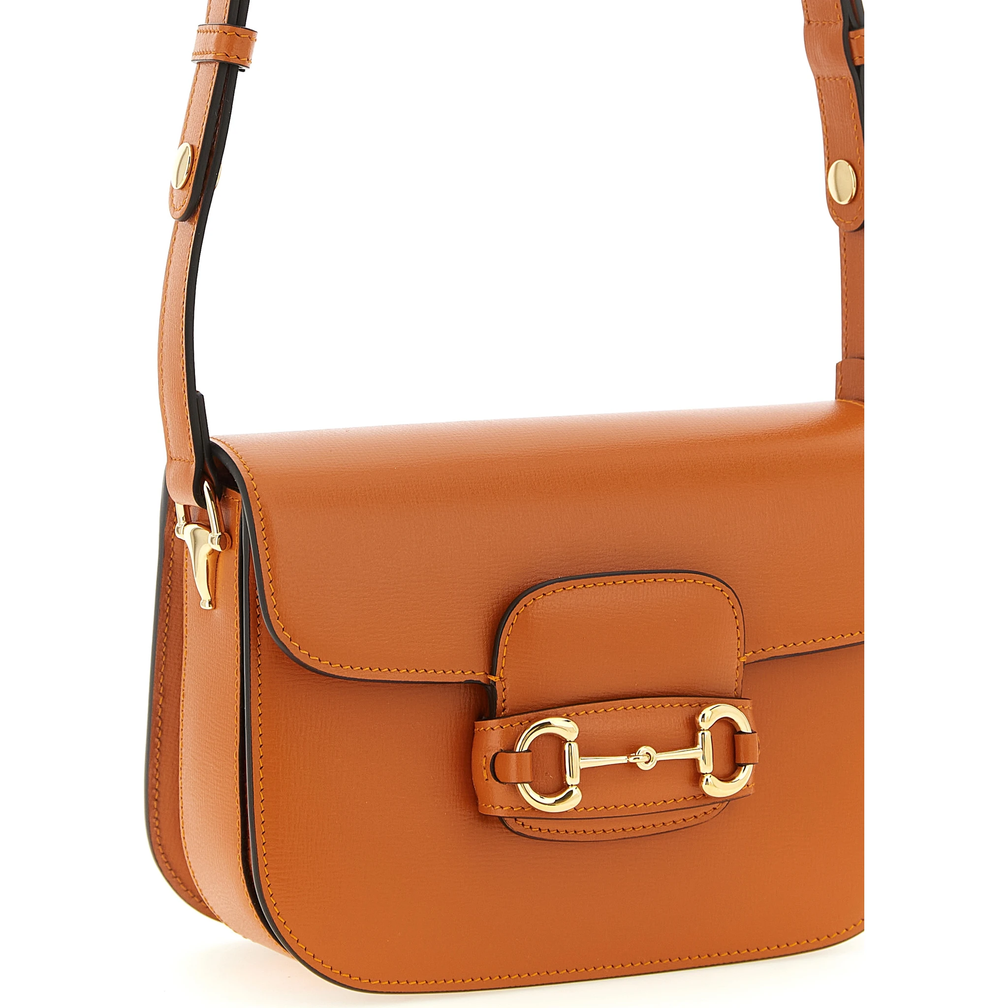 Orange Calfskin Shoulder Bag