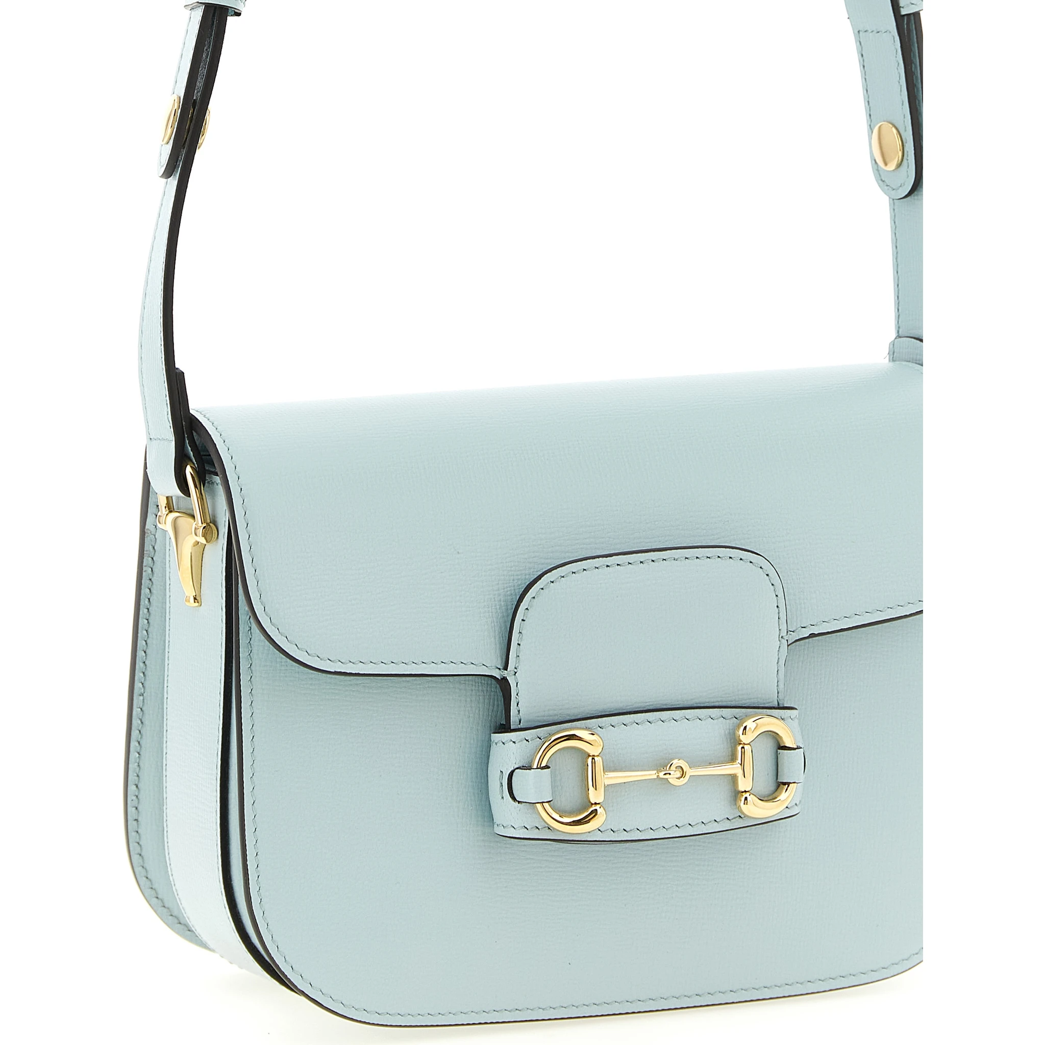 Blue Calfskin Shoulder Bag