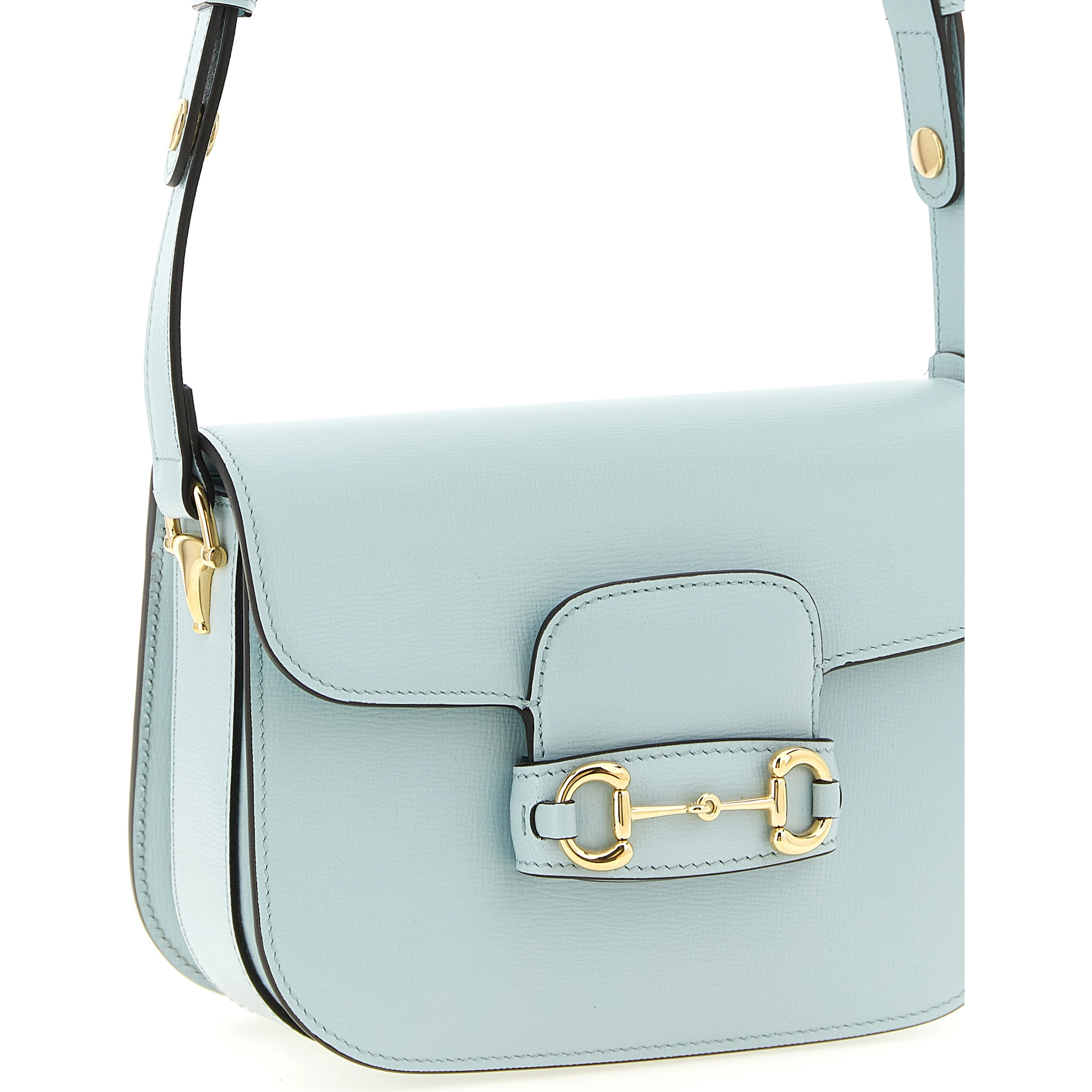 Blue Calfskin Shoulder Bag