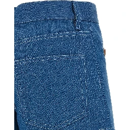 Blue Cotton Bermuda Shorts