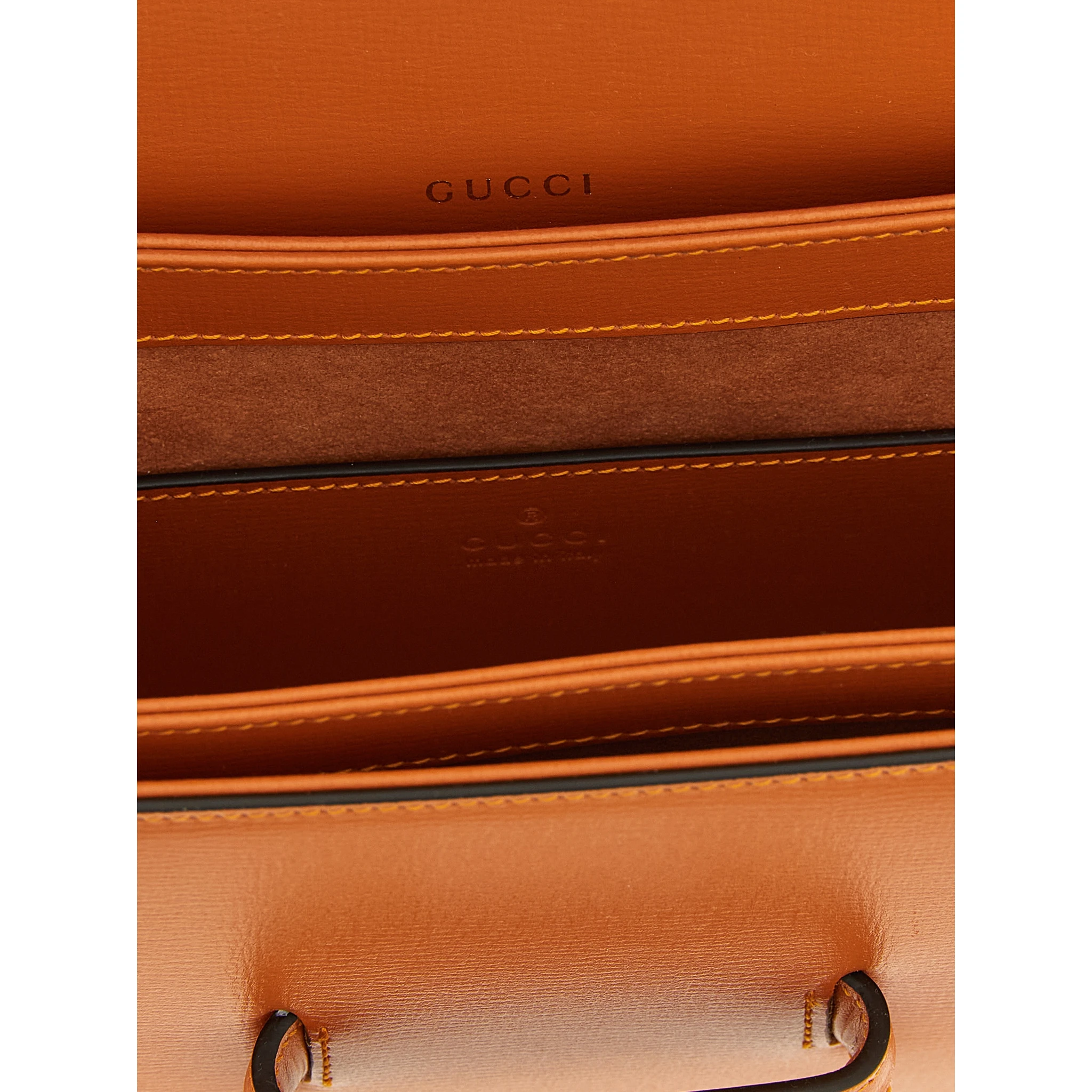 Orange Calfskin Shoulder Bag