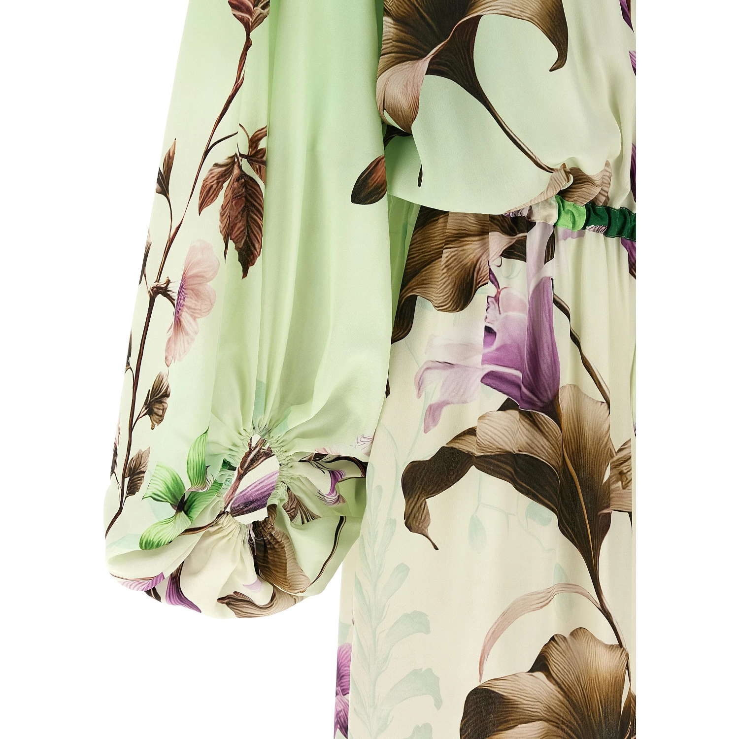 Bicolor Silk Long Dress