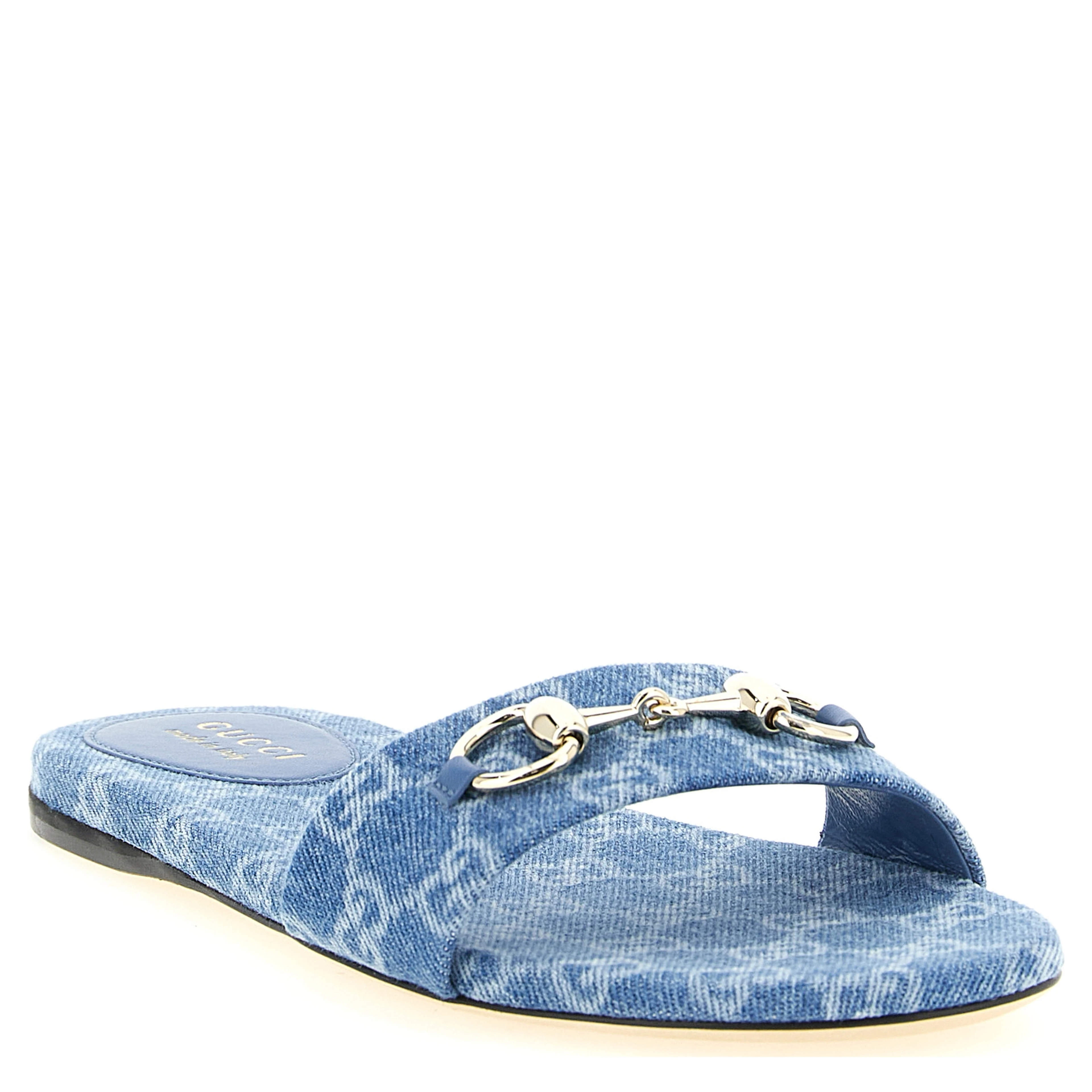 Blue Cotton Slides